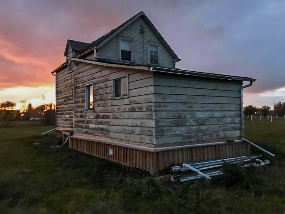 Construction work on Fagriskogur, rear of property Fagriskogur work being done